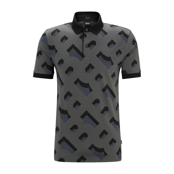 휴고보스 휴고 Hugo Boss Mens Monogram-Jacquard Polo Shirt 17230358
