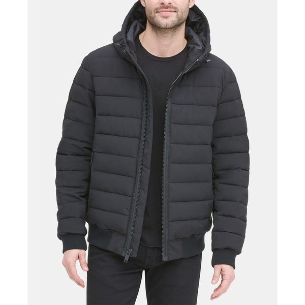DKNY DKNY Mens Quilted Hooded Bomber Jacket 9452779
