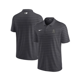 Nike Mens Anthracite Chicago White Sox Authentic Collection Striped Performance Pique Polo Shirt 14091320