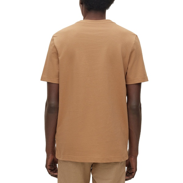 휴고보스 휴고 Hugo Boss Mens Cotton-Blend T-shirt with Bubble-Jacquard Structure 15475954