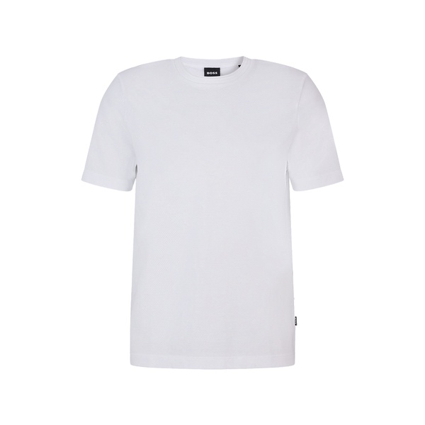 휴고보스 휴고 Hugo Boss Boss Mens Cotton-Blend Bubble-Jacquard Structure T-shirt 15662109