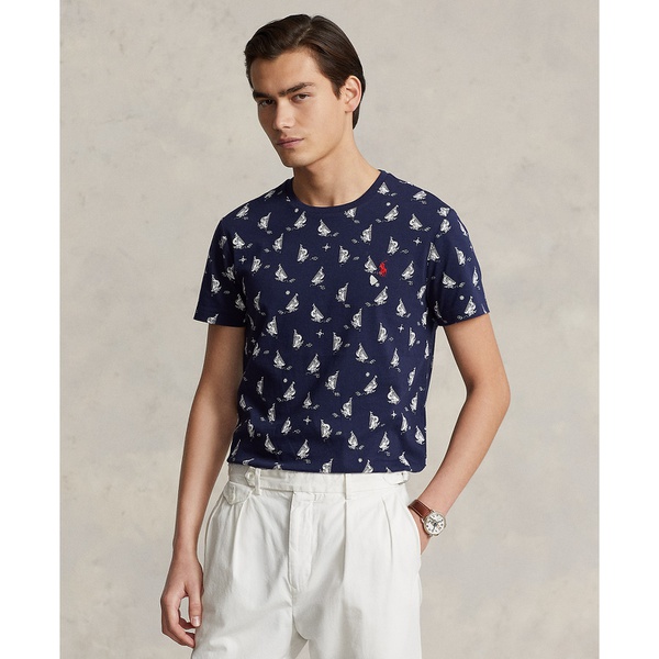 폴로랄프로렌 폴로 랄프 로렌 Polo Ralph Lauren Mens Classic-Fit Printed Jersey T-Shirt 15108775