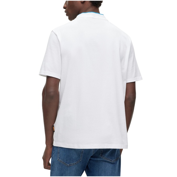 휴고보스 휴고 Hugo Boss Mens Collarband Detail Relaxed-Fit T-shirt 15661771