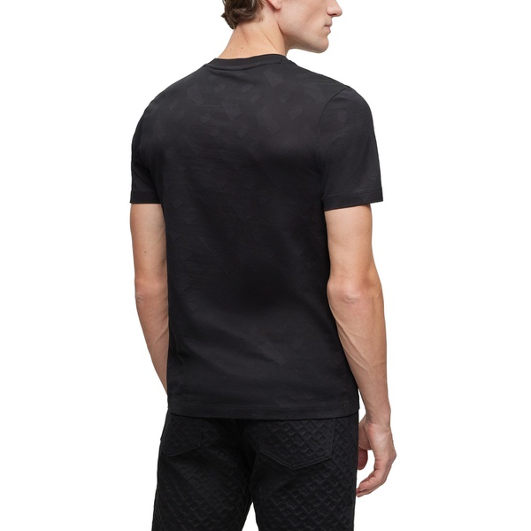 휴고보스 휴고 Hugo Boss Mens Monogram Jacquard Regular-Fit T-shirt 16559488