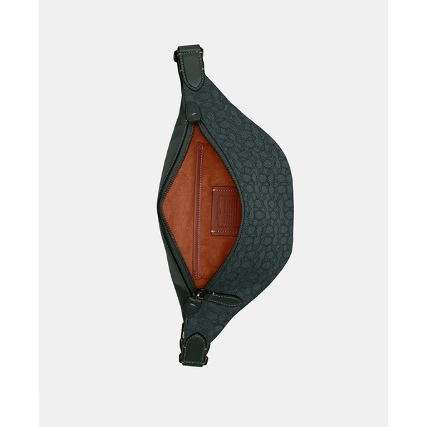 코치 COACH Leather Charter Belt Bag 7 in Micro Signature Jacquard 16570241
