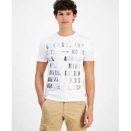 GUESS Mens Foil-Letter Short-Sleeve T-Shirt 17120578