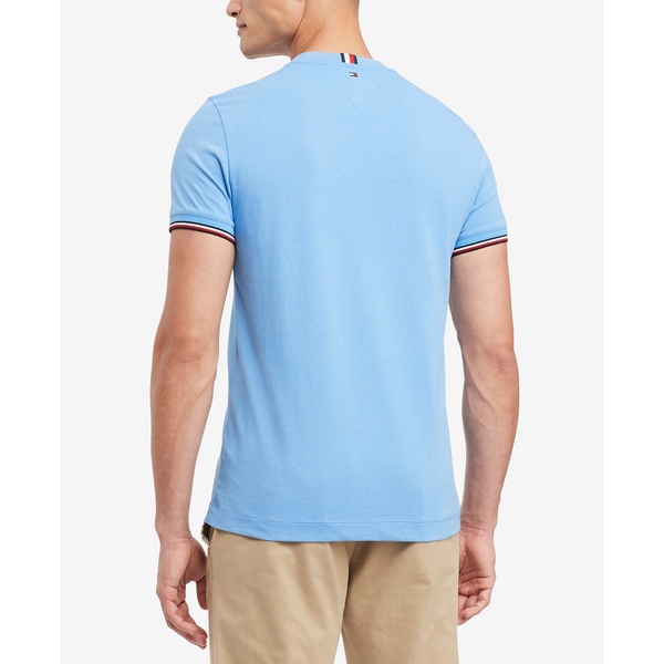 타미힐피거 Tommy Hilfiger Mens Tommy Logo-Tipped Cotton T-Shirt 16917476