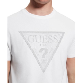 GUESS Mens Tonal-Logo Solid-Color Crewneck T-Shirt 15711730