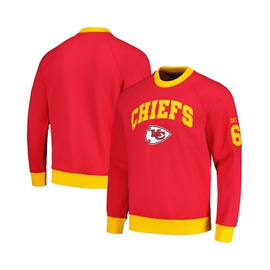 Tommy Hilfiger Mens Red Gold Kansas City Chiefs Reese Raglan Tri-Blend Pullover Sweatshirt 17260724