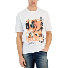 GUESS Mens Arrival Date Logo Graphic T-Shirt 17301970