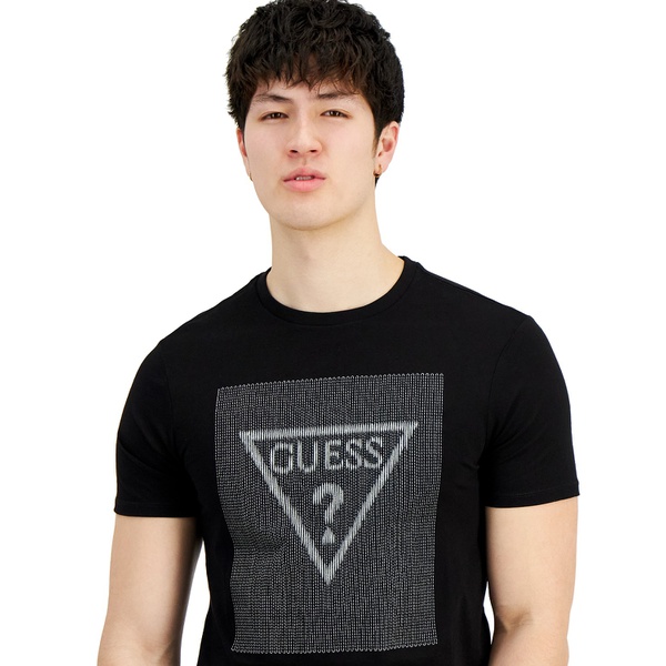  GUESS Mens Stitch Triangle Logo Short-Sleeve Crewneck T-Shirt 16160142
