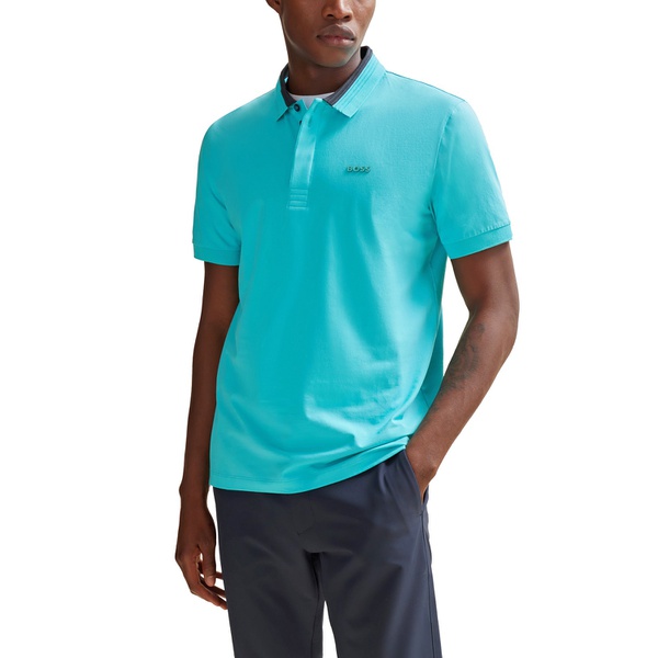 휴고보스 휴고 Hugo Boss Mens 3D-Stripe Collar Polo Shirt 17230383
