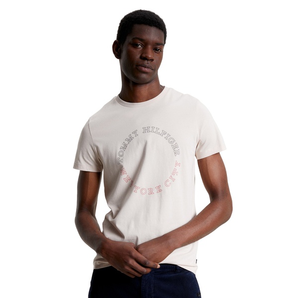타미힐피거 Tommy Hilfiger Mens Monotype Rundle Logo Graphic T-Shirt 17268430