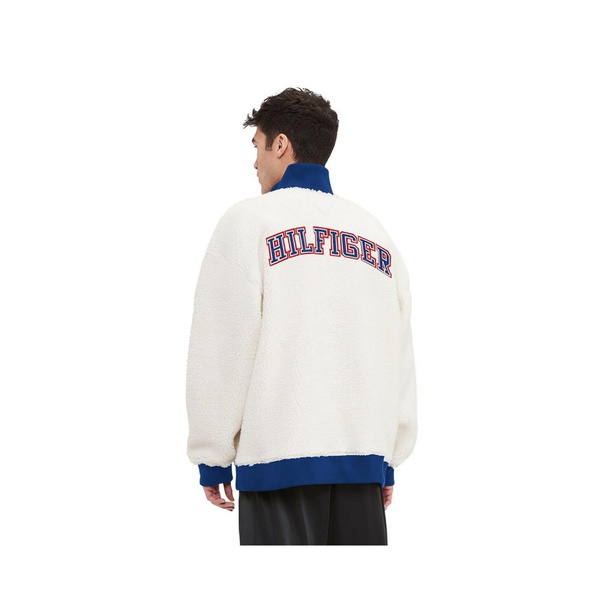 타미힐피거 Tommy Hilfiger Mens Cream New York Giants Jordan Sherpa Quarter-Zip Sweatshirt 17670229