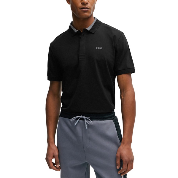휴고보스 휴고 Hugo Boss Mens 3D-Stripe Collar Regular-Fit Polo Shirt 17230382