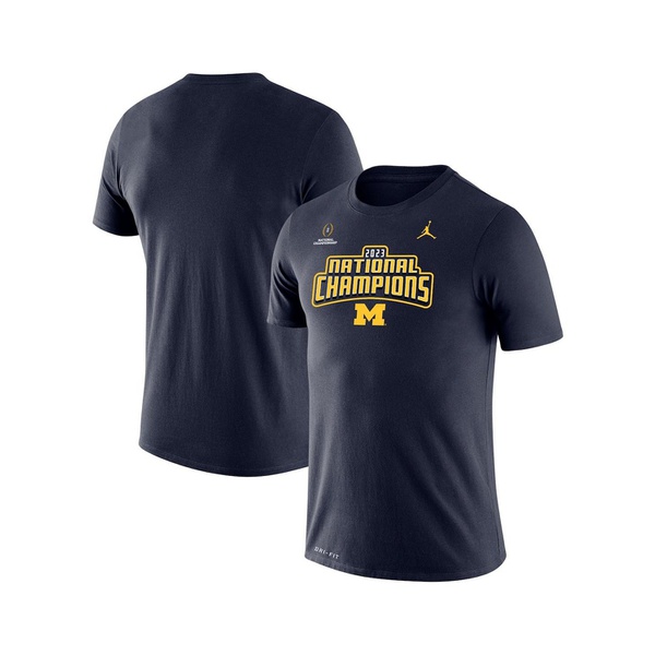  Jordan Mens Brand Navy Michigan Wolverines College Football Playoff 2023 National Champions Legend Performance T-shirt 17886327