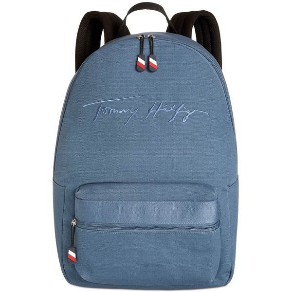 타미힐피거 Tommy Hilfiger Mens Sean Signature Canvas Backpack 13477817