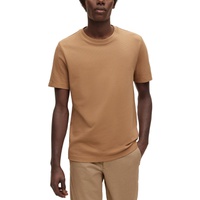휴고 Hugo Boss Mens Cotton-Blend T-shirt with Bubble-Jacquard Structure 15475954