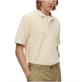 휴고 Hugo Boss Mens Waffle Structure Cotton-Blend Relaxed-Fit Polo Shirt 15476140
