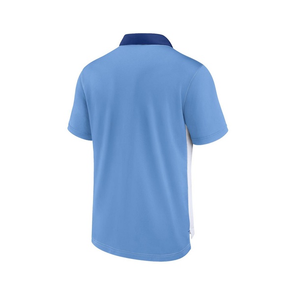 나이키 Nike Mens White Light Blue Brooklyn Dodgers Cooperstown?Collection Rewind Stripe Polo Shirt 16219703