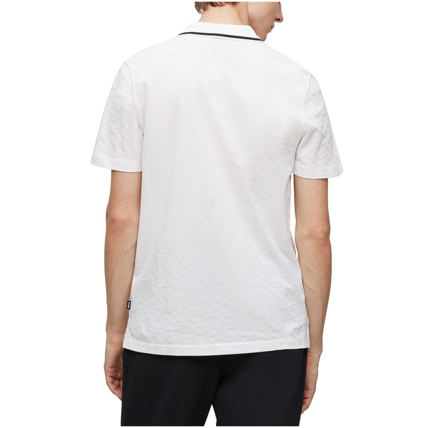 휴고보스 휴고 Hugo Boss Mens Monogram Jacquard Regular-Fit Polo Shirt 15661777