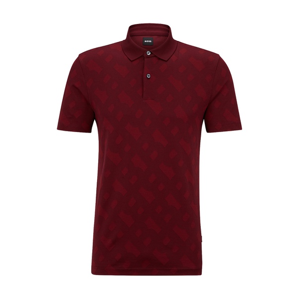 휴고보스 휴고 Hugo Boss Mens Monogram Jacquard Regular-Fit Polo Shirt 16559435