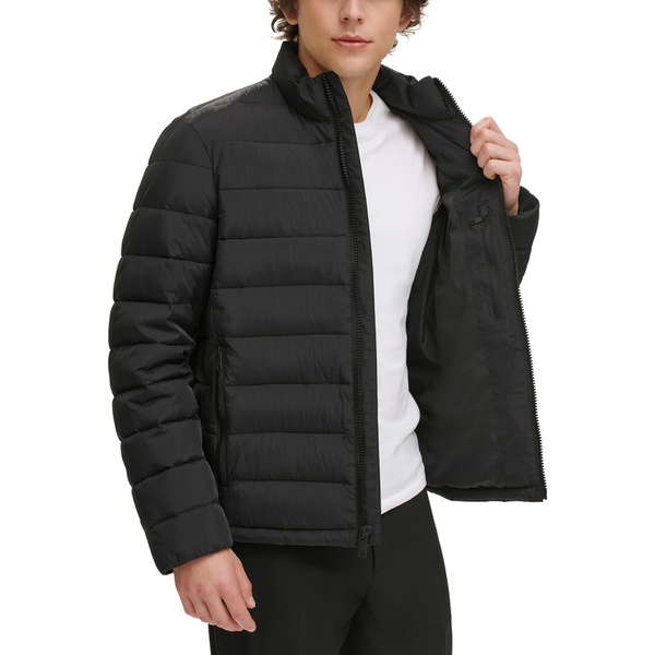 DKNY DKNY Mens Quilted Full-Zip Stand Collar Puffer Jacket 16194635