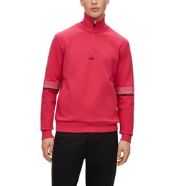 휴고 Hugo Boss Mens Multi-Colored Logo Zip-Neck Sweatshirt 16547510