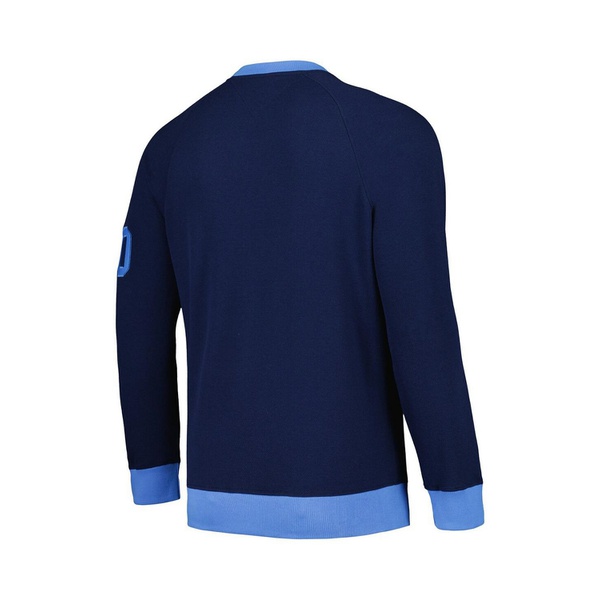 타미힐피거 Tommy Hilfiger Mens Navy Tennessee Titans Reese Raglan Tri-Blend Pullover Sweatshirt 17591883