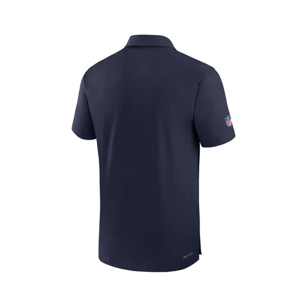 나이키 Nike Mens Navy New England Patriots Sideline Coaches Dri-FIT Polo Shirt 17924837