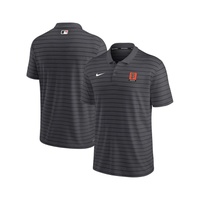 Nike Mens Anthracite San Francisco Giants Authentic Collection Striped Performance Pique Polo Shirt 14219617