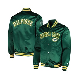 Tommy Hilfiger Mens Green Green Bay Packers Elliot Varsity Full-Snap Jacket 16009537