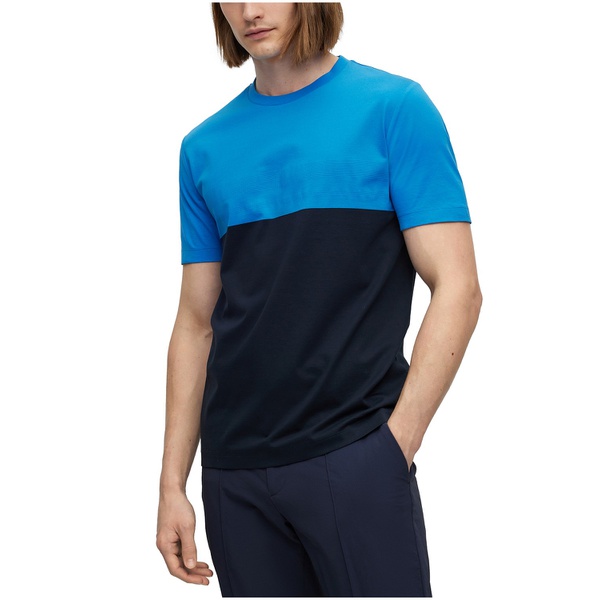 휴고보스 휴고 Hugo Boss Mens Regular-Fit Color-Blocked T-shirt 15661897
