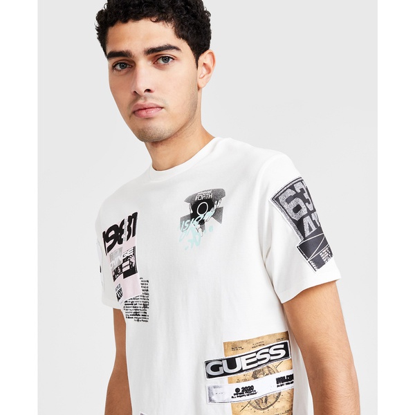  GUESS Mens Short Sleeve Crewneck Collage Graphic T-Shirt 16786804