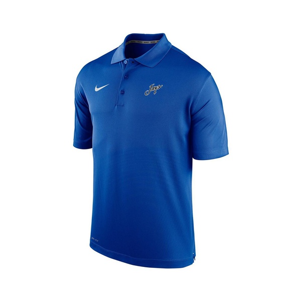 나이키 Nike Mens Royal Creighton Bluejays Throwback Wordmark Performance Polo Shirt 17170606