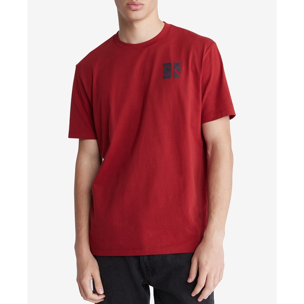 캘빈클라인 Calvin Klein Mens Short Sleeve Crewneck Crackled Logo Graphic T-Shirt 17349537