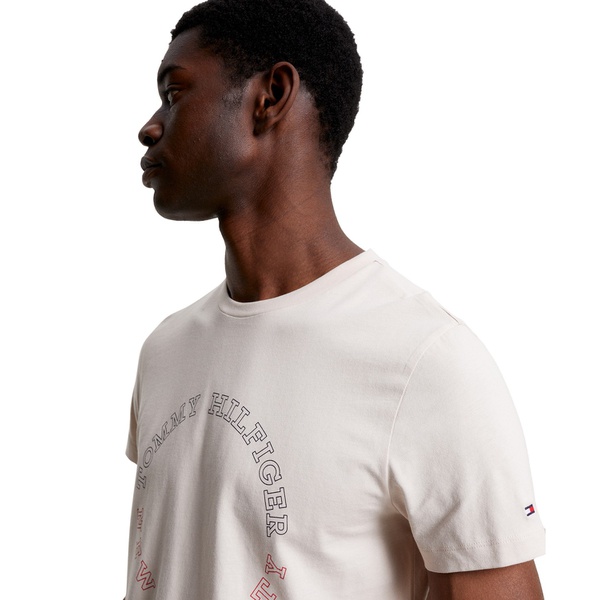 타미힐피거 Tommy Hilfiger Mens Monotype Rundle Logo Graphic T-Shirt 17268430