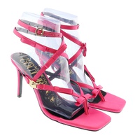 베르사체 진 꾸뛰르 베르사체 Versace Jeans Couture Hot Pink Bow Fashion Strappy High Heel Sandals- 7095328604292