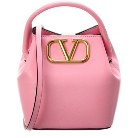 발렌티노 Valentino Vlogo Leather Bucket Bag 7230411505796