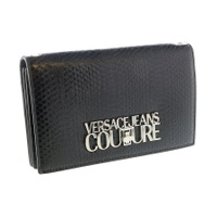 베르사체 진 꾸뛰르 베르사체 Versace Jeans Couture Black Snake Embossed Continental Wallet on a Chain 7188391297156