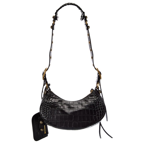 발렌시아가 발렌시아가 Balenciaga Le Cagole Xs Croc-Embossed Leather Shoulder Bag 7207108903044
