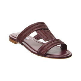 TOD'S Double T Strap Leather Sandal 7089884954756