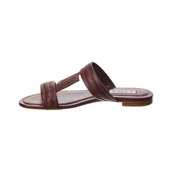  TOD'S Double T Strap Leather Sandal 7089884954756
