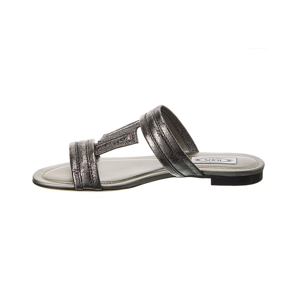  TOD'S Double T Strap Leather Sandal 7082216685700