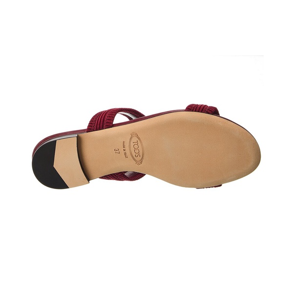  TOD'S Double T Strap Suede Sandal 7084024430724