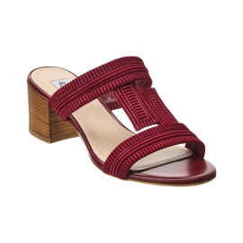 Tods Double T Strap Suede Sandals 7084057133188