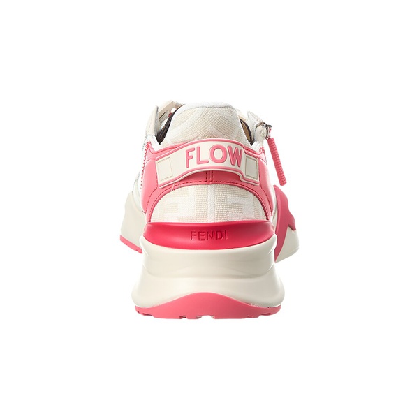 펜디 펜디 Fendi Flow Ff & Leather Sneaker 7142817235076