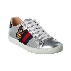 구찌 Gucci Ace Embroidered Leather Sneaker 7231764660356