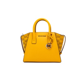 Michael Kors Avril Small Honeycomb Leather Suede Top Zip Satchel Crossbody Bag Y 7149268205700