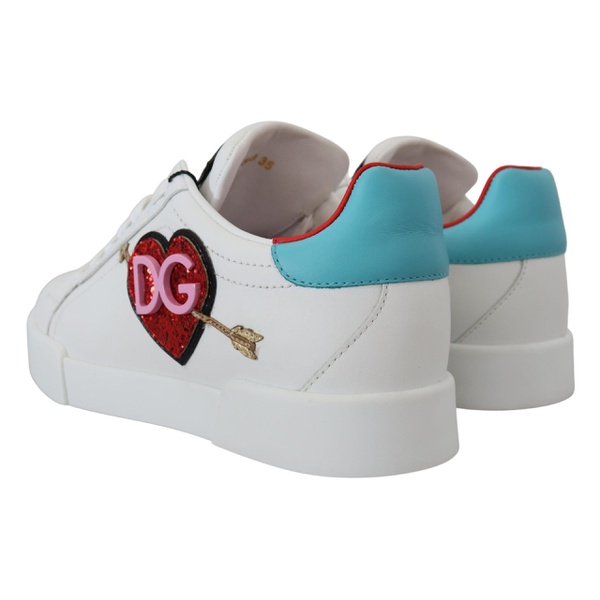 돌체앤가바나 돌체앤가바나 Dolce & Gabbana Leather Sneaker with Heart Logo 7221369634948
